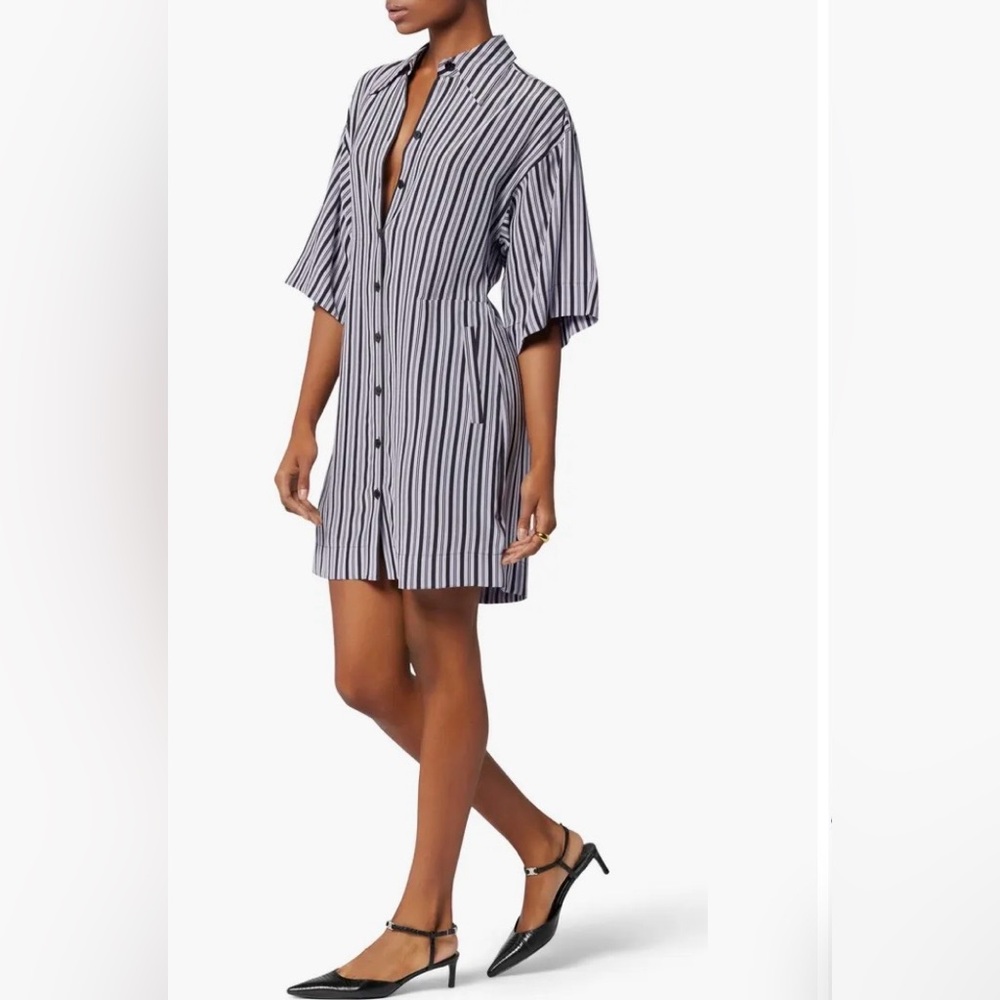 Equipment Femme Etienna Stripe Silk Shirt Dress Women’s Size XS/S - Picture 3 of 8